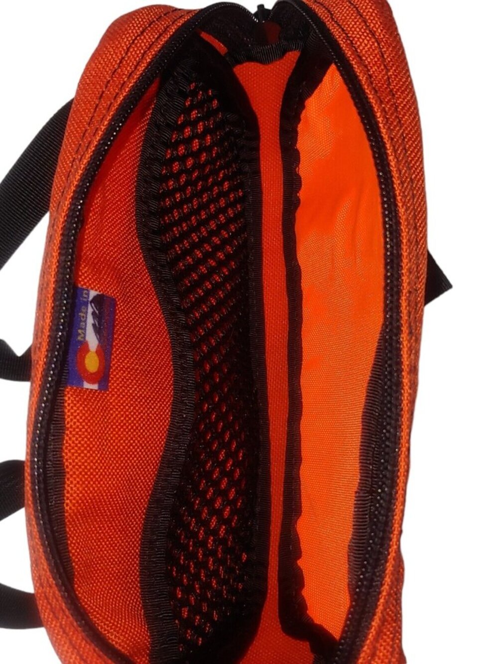 Neon Climbing Co Fanny Pack Hip Sack Small Orange Gray Green Adjustable 8x5" New - Picture 4 of 8
